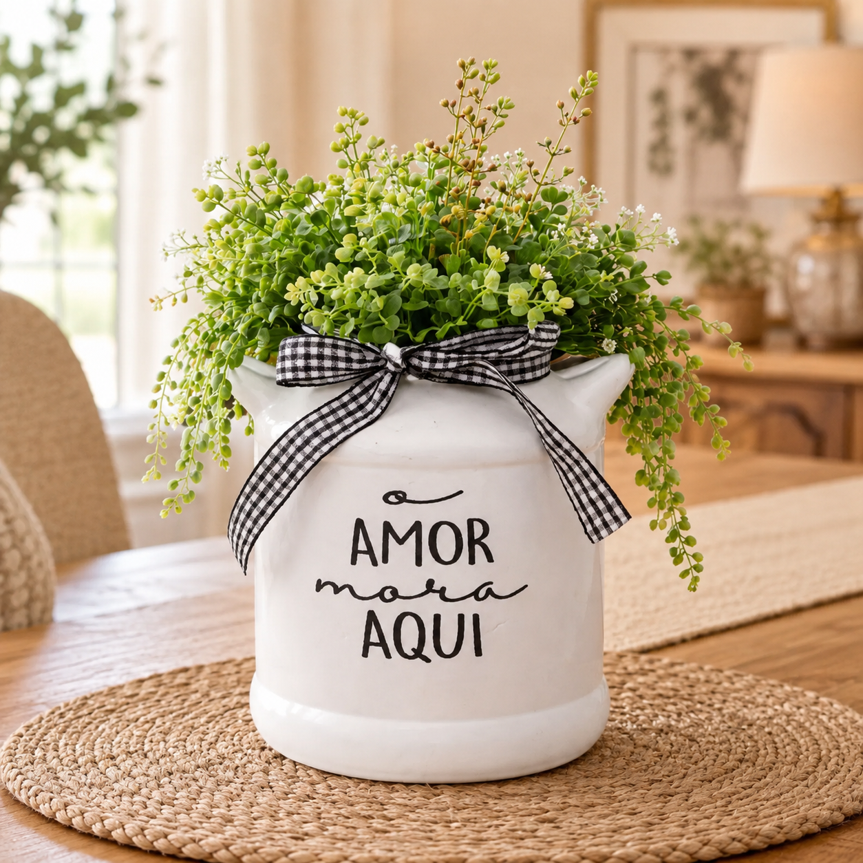 Mini Vaso - Amor Mora Aqui