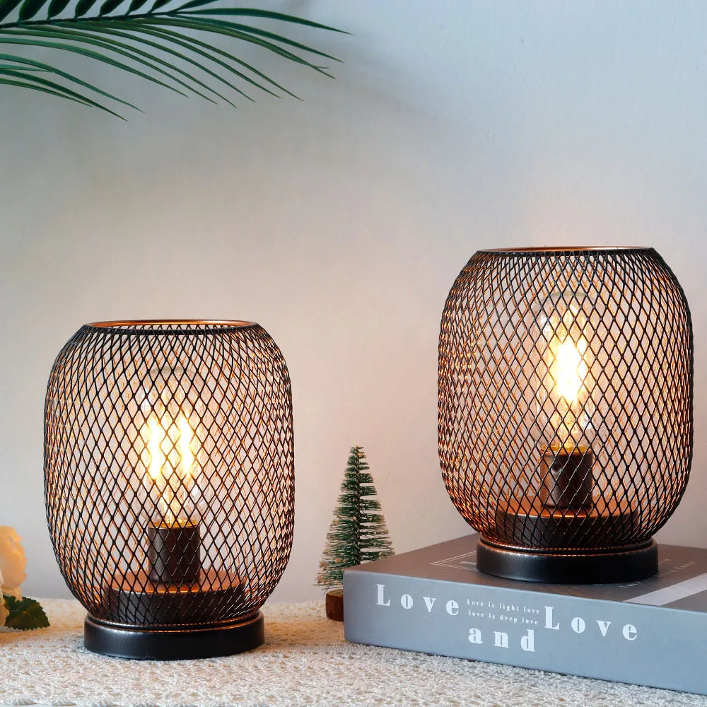 Conjunto de 2 Luminárias Âmbar