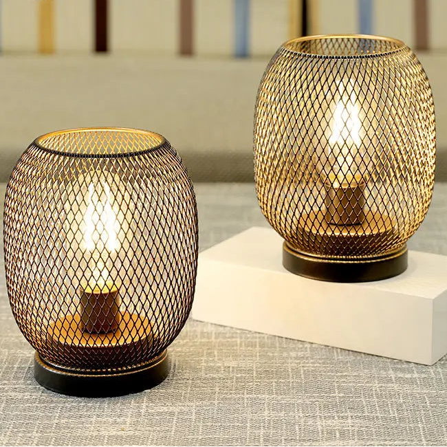 Conjunto de 2 Luminárias Âmbar