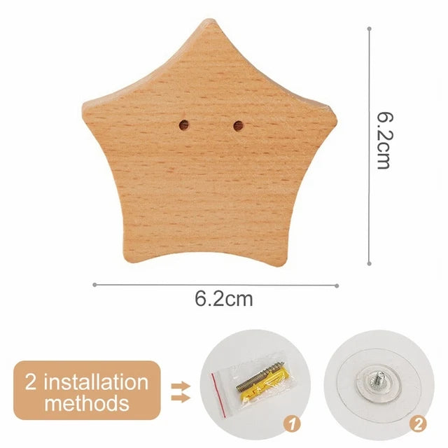 Gancho de madeira em formato de animais