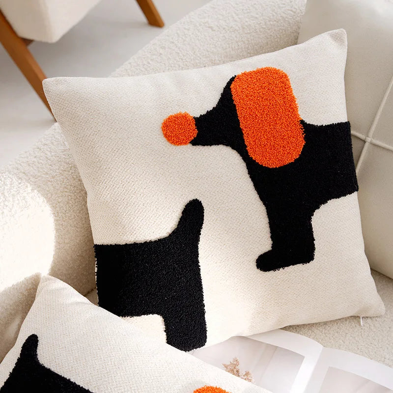 Capa Almofada Decorativa Infantil – Estampa de animais em Textura Bouclé