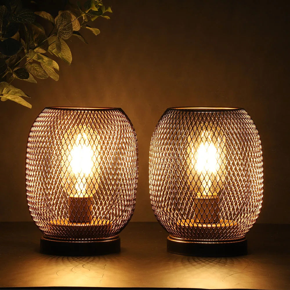 Conjunto de 2 Luminárias Âmbar