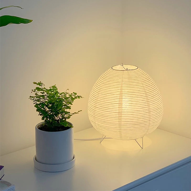 Abajur Japonês Akari Noguchi – Luminária de Papel Estilo Oriental