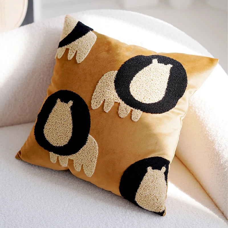 Capa Almofada Decorativa Infantil – Estampa de animais em Textura Bouclé