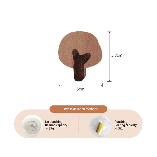Gancho de madeira em formato de animais