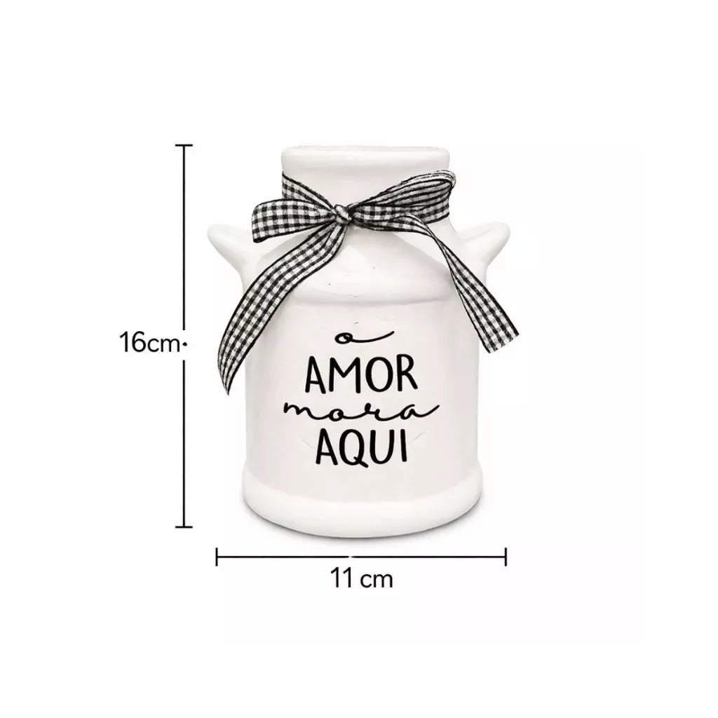 Mini Vaso - Amor Mora Aqui