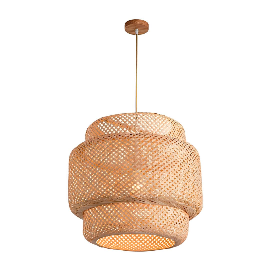 Pendente de Bambu Palha Fibra Natural -22